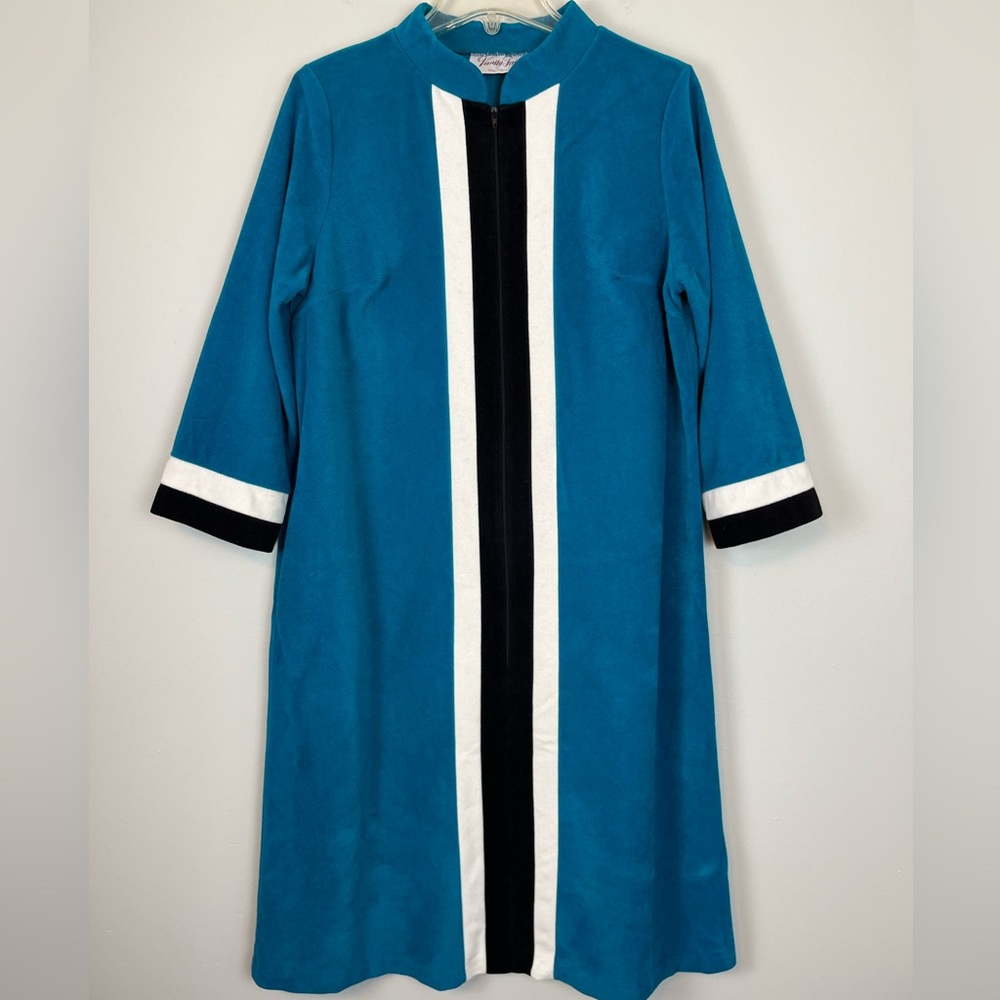 Vintage Vanity Fair Lounge Cozy Velvet House Dress Robe Size M